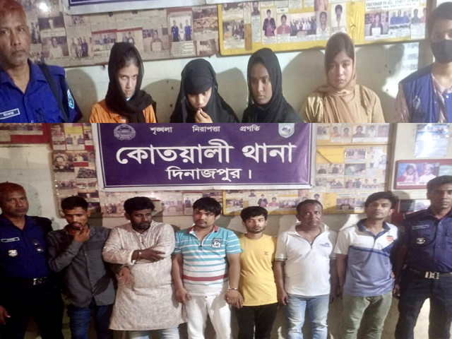 দিনাজপুরে ইয়াবা উদ্ধারসহ দশ-নারী পুরুষ গ্রেফতার