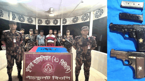 শার্শা সীমান্তে বিজিবির অভিযানে অস্ত্র উদ্ধারসহ আটক-২