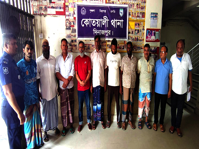 দিনাজপুরে আওয়ামীলীগের ১০জন নেতা-কর্মী আটক