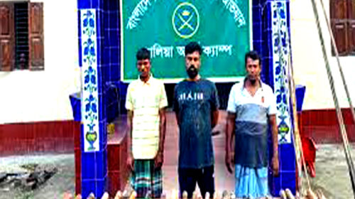 নড়াইলে যৌথ বাহিনীর অভিযানে পিস্তল ও দেশীয় অস্ত্র গ্রেফতার-৩