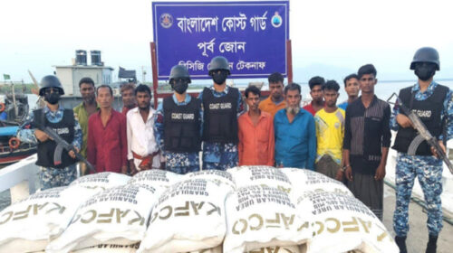 মায়ানমারে পাচারের সময় ইউরিয়া সারসহ ১১জন পাচারকারী আটক