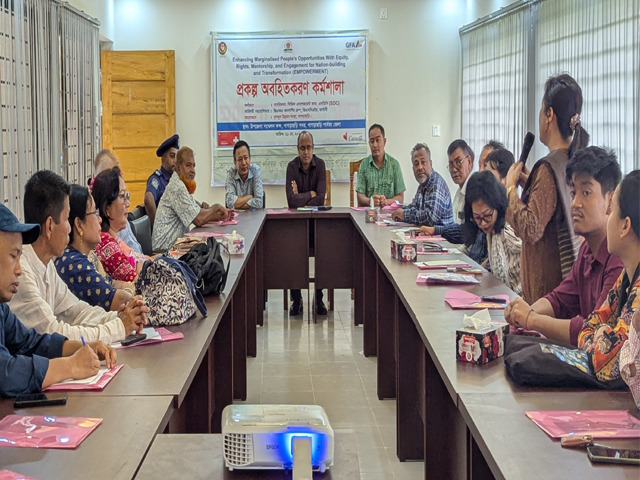 খাগড়াছড়িতে প্রান্তিক জনগণের অধিকার ও সম্পৃক্ততা বৃদ্ধিতে অবহিতকরণ কর্মশালা
