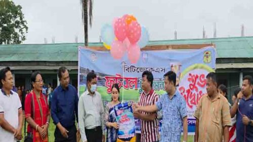 বিটিজেকেএসের উদ্যোগে খাগড়াছড়িতে মাসব্যাপী ফুটবল টুর্নামেন্ট শুরু