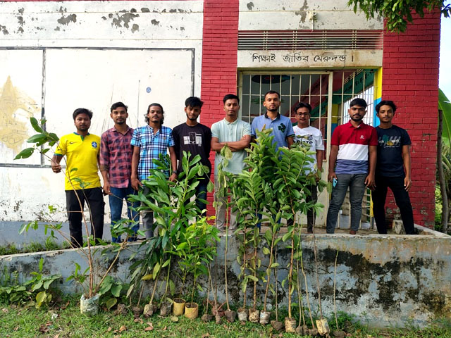 থালতা মাঝগ্রাম ইউনিয়ন ছাত্রদলের উদ্যেগে বৃক্ষরোপন কর্মসূচি